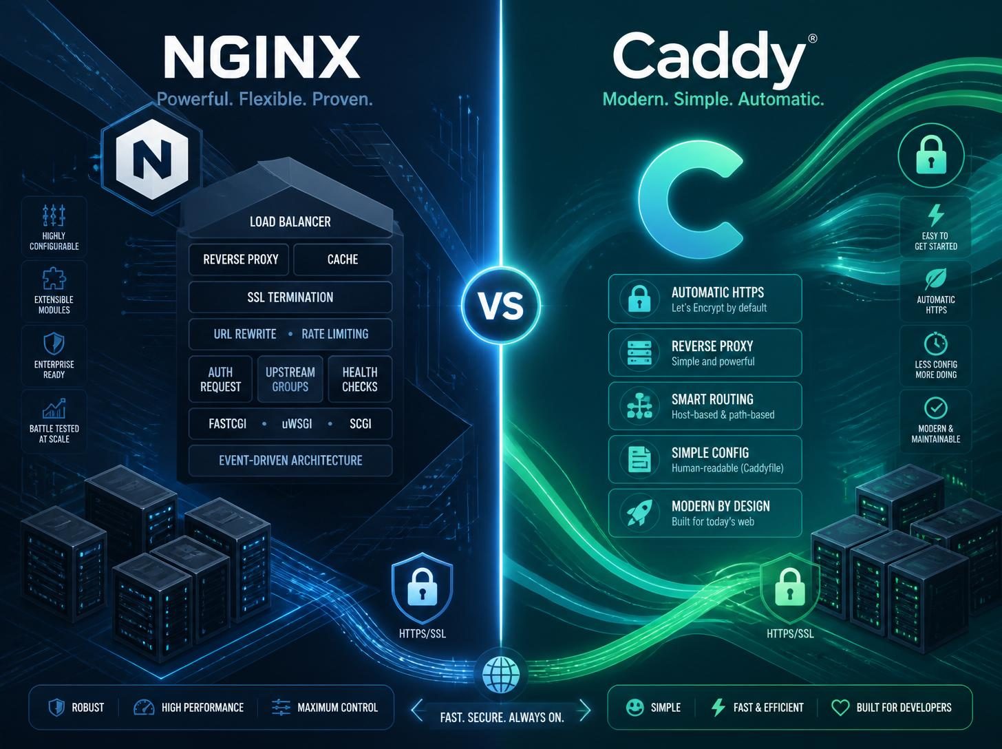 Caddy vs NGINX: Perbandingan Lengkap untuk Memilih Web Server Terbaik