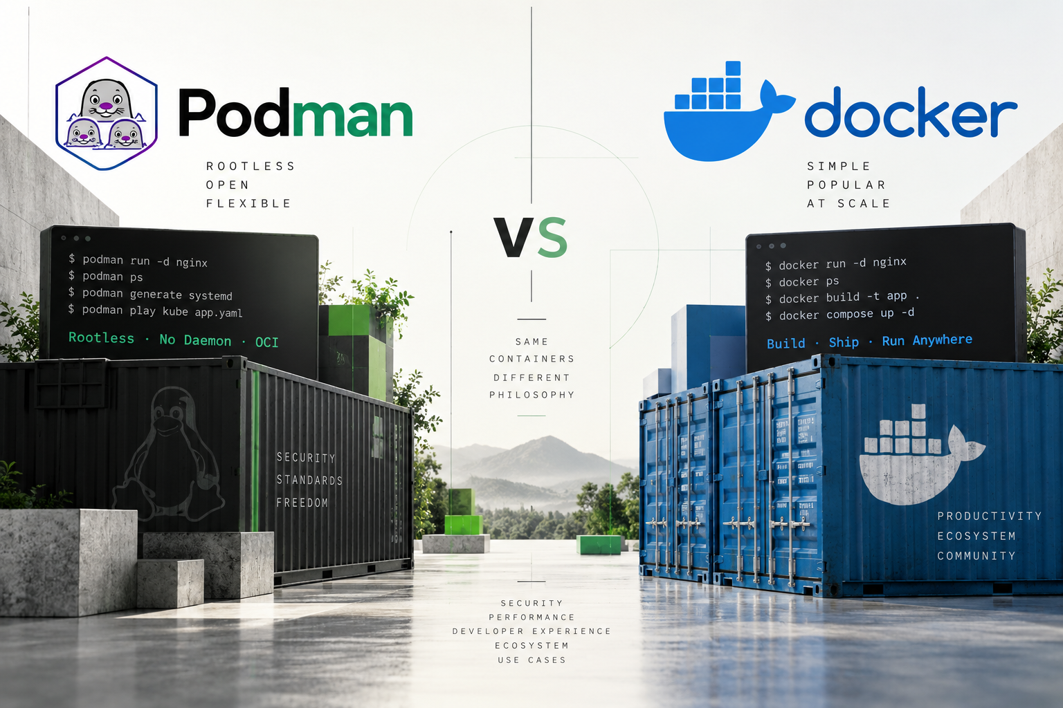 Podman vs Docker: Development dan Production