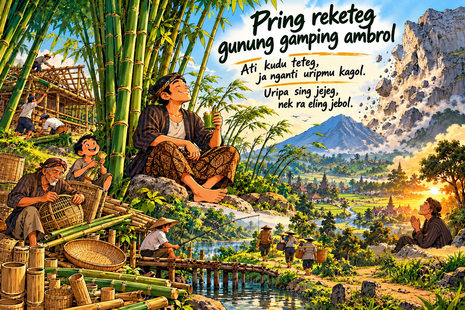 Pring Reketeg, Gunung Gamping Ambrol: Teteg, Eling, lan Tetep Mlaku